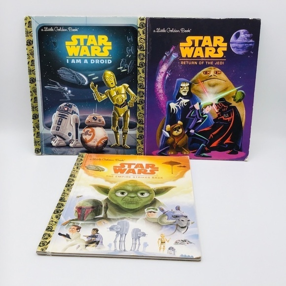 STAR Wars Little Golden 3 Book Bundle Yoda Jabba C-3PO R2D2 - Picture 1 of 7